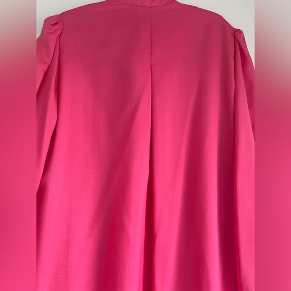 Dead stock Vintage Christian Dior fuchsia dressing gown (sleepwear/nightgown). - Picture 5 of 6